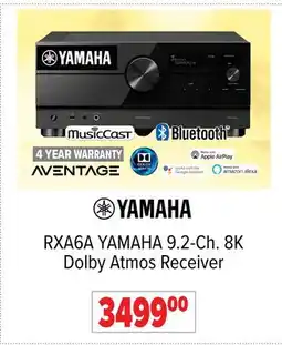 2001 Audio Video YAMAHA 9.2-Ch. 8K Dolby Atmos Receiver offer