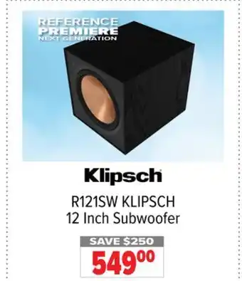 2001 Audio Video KLIPSCH 12 Inch Subwoofer offer