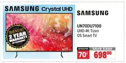 2001 Audio Video SAMSUNG 70 UN70DU7100 UHD 4K Tizen OS Smart TV offer