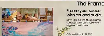 2001 Audio Video SAMSUNG Frame your space with art and audio offer