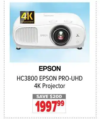 2001 Audio Video EPSON PRO-UHD 4K Projector offer