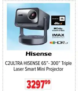2001 Audio Video HISENSE 65- 300 Triple Laser Smart Mini Projector offer