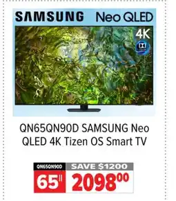 2001 Audio Video SAMSUNG 65 Neo QLED 4K Tizen OS Smart TV offer