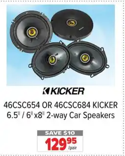 2001 Audio Video 46CSC654 OR 46CSC684 KICKER 6.5 / 6 x8 2-way Car Speakers offer