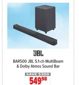 2001 Audio Video JBL 5.1-ch MultiBeam & Dolby Atmos Sound Bar offer