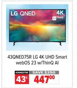 2001 Audio Video LG 43 4K UHD Smart webOS 23 w/ThinQ AI offer