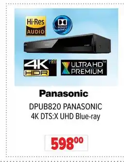 2001 Audio Video PANASONIC 4K DTS: X UHD Blue-ray offer