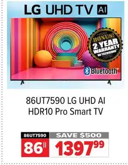 2001 Audio Video LG 86 86UT7590 LG UHD AI HDR10 Pro Smart TV offer
