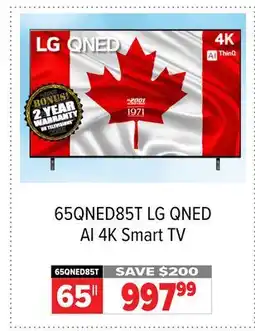 2001 Audio Video LG 65 QNED AI 4K Smart TV offer