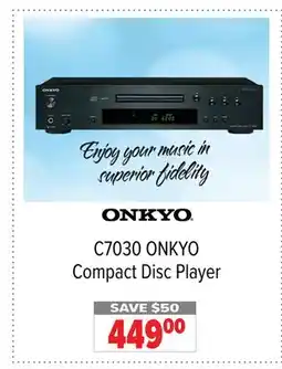 2001 Audio Video ONKYO Compact Disc Player offer