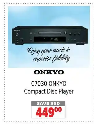 2001 Audio Video ONKYO Compact Disc Player offer