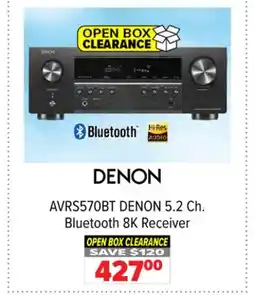 2001 Audio Video Denon AVRS570BT DENON 5.2 Ch. Bluetooth 8K Receiver offer