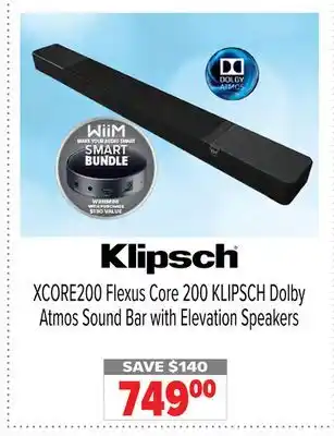 2001 Audio Video KLIPSCH Dolby Atmos Sound Bar with Elevation Speakers offer
