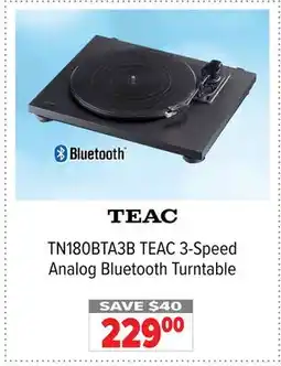 2001 Audio Video TEAC 3-Speed Analog Bluetooth Turntable offer