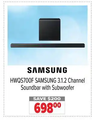 2001 Audio Video SAMSUNG 3.1. 2 Channel Soundbar with Subwoofer offer