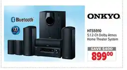 2001 Audio Video ONKYO 5.1. 2-Ch Dolby Atmos Home Theater System offer