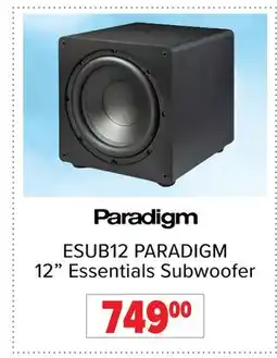 2001 Audio Video PARADIGM 12 Essentials Subwoofer offer