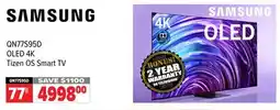 2001 Audio Video Samsung 77 OLED 4K Tizen OS Smart TV offer