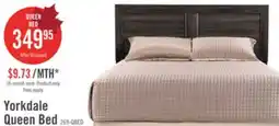 The Brick Yorkdale Panel Bed with Headboard & Frame, Made in Canada, Grey - Queen Size offer