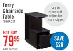 The Brick Torry 11.5 Chairside Table with Drawer - Red Cocoa offer