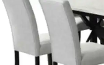 The Brick Verona 7pc Dining Set with Table & 6 Chairs, Culture Marbled Top, 60W - White offer