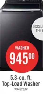 The Brick Samsung 5.4 Cu. Ft. Top-Load Washer - Black Stainless Steel - WA46CG3505AVA4 offer