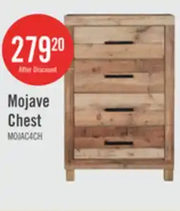 The Brick Mojave Bedroom Chest of Drawers, 4-Drawer, 31.4W x 47.3H, Rustic - Natural Brown offer