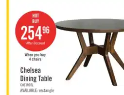 The Brick Chelsea Dining Table, 48W Round - Walnut Brown offer