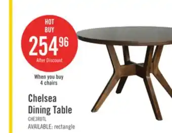 The Brick Chelsea Dining Table, 48W Round - Walnut Brown offer