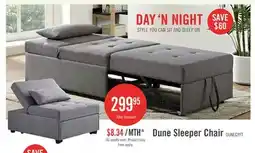 The Brick Dune 43.75 Fabric Convertible Sleeper Chair with Tufted Cushions - Grey offer