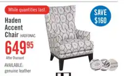 The Brick Haden 30 Fabric Accent Chair with Wood Base and Nailhead Trim - Onyx Multicolour offer