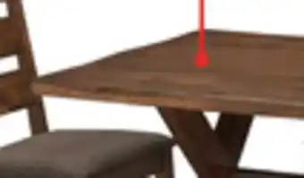 The Brick Plum 6pc Dining Set with Table, Bench & 4 Chairs, Wood, Live-Edge Look, 70.75W- Nutmeg Brown offer