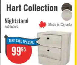 The Brick Hart Bedside 2-Drawer Nightstand, 18.4W x 22.2H, Made in Canada - White offer