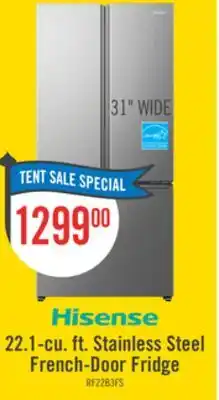 The Brick Hisense 31.3 22.1 Cu. Ft. French-Door Refrigerator - Stainless Steel - RF22B3FSE offer