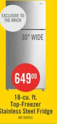 The Brick Midea 18 Cu. Ft. Top-Freezer Refrigerator - MT18DDSCR1RCM offer