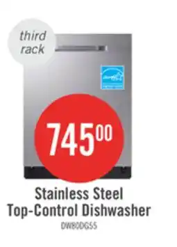 The Brick Samsung 24 48 dBA 5500 Series Top-Control Dishwasher with Third Rack - DW80DG5500SRAA offer
