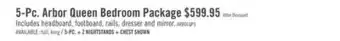 The Brick Arbor 5pc Bedroom Set with Panel Bed, Dresser & Mirror, Driftwood White - Queen Size offer