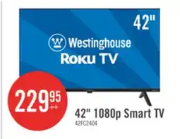 The Brick Westinghouse 42 1080P Roku Smart TV offer