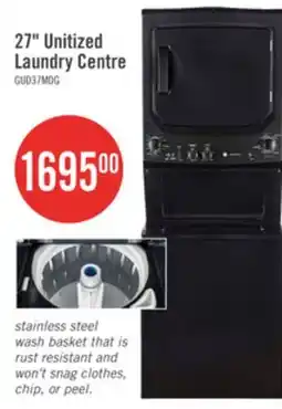 The Brick GE Unitized Electric Spacemaker 4.4 Cu.Ft. Washer and 5.9 Cu.Ft Dryer GUD37ESMMDG offer