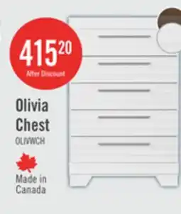 The Brick Olivia Bedroom Chest of Drawers, 5-Drawer, 31W x 47.9H, Made in Canada - White offer