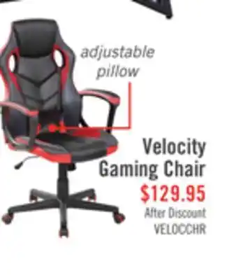 The Brick Velocity 24 Ergonomic Gaming Chair - Black & Red offer