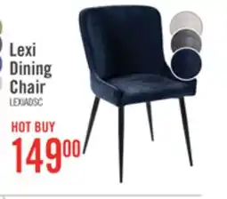 The Brick Lexi Dining Chair with Velvet-Look Fabric, Metal - Blue offer