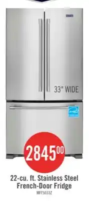 The Brick Maytag 33 22 Cu. Ft. French-Door Refrigerator - Fingerprint Resistant Stainless Steel - MRFF5033PZ offer