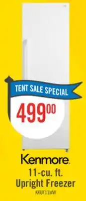 The Brick Kenmore 23.4 11 Cu. Ft. Convertible Upright Refrigerator-Freezer - White - KKUF11-W offer