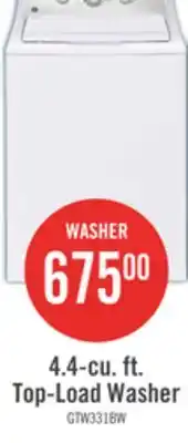 The Brick GE 4.4 Cu. Ft. Top-Load Agitator Washer with SaniFresh Cycle - GTW331BMRWS offer