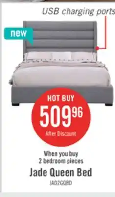 The Brick Jade Queen Upholstered Bed offer