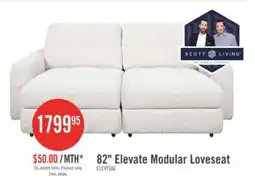 The Brick Scott Living Elevate Modular 82 Chenille Fabric Loveseat with Power Sliding - Beige offer