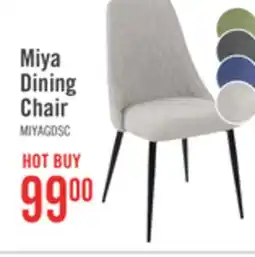 The Brick Miya Dining Chair with Polyester Fabric, Metal - Grey offer
