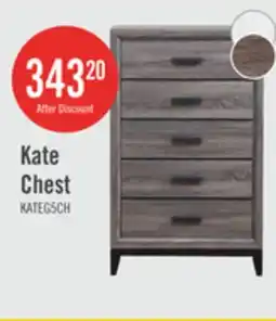 The Brick Kate Bedroom Chest of Drawers, 5-Drawer, 31.1W x 50.4H - Grey/Brown offer