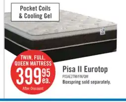 The Brick Springwall Pisa II Eurotop Twin Mattress offer